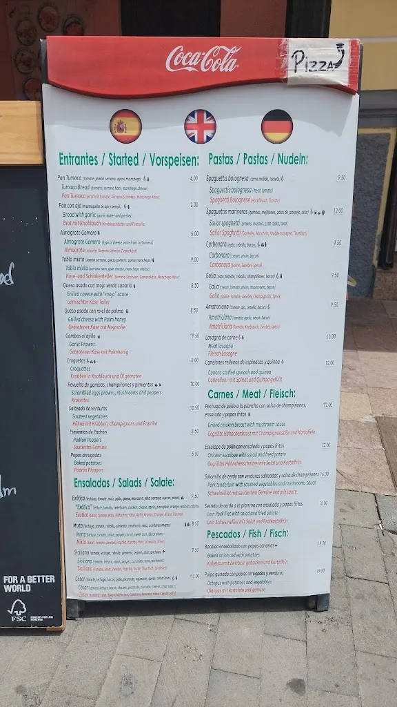 Menu_Pizzería La Botellita_San Sebastián de La Gomera_image_2