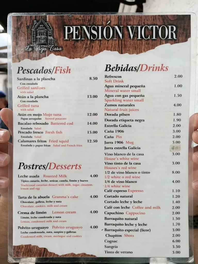 Menu_Restaurante La Vieja Casa_San Sebastián de La Gomera_image_1