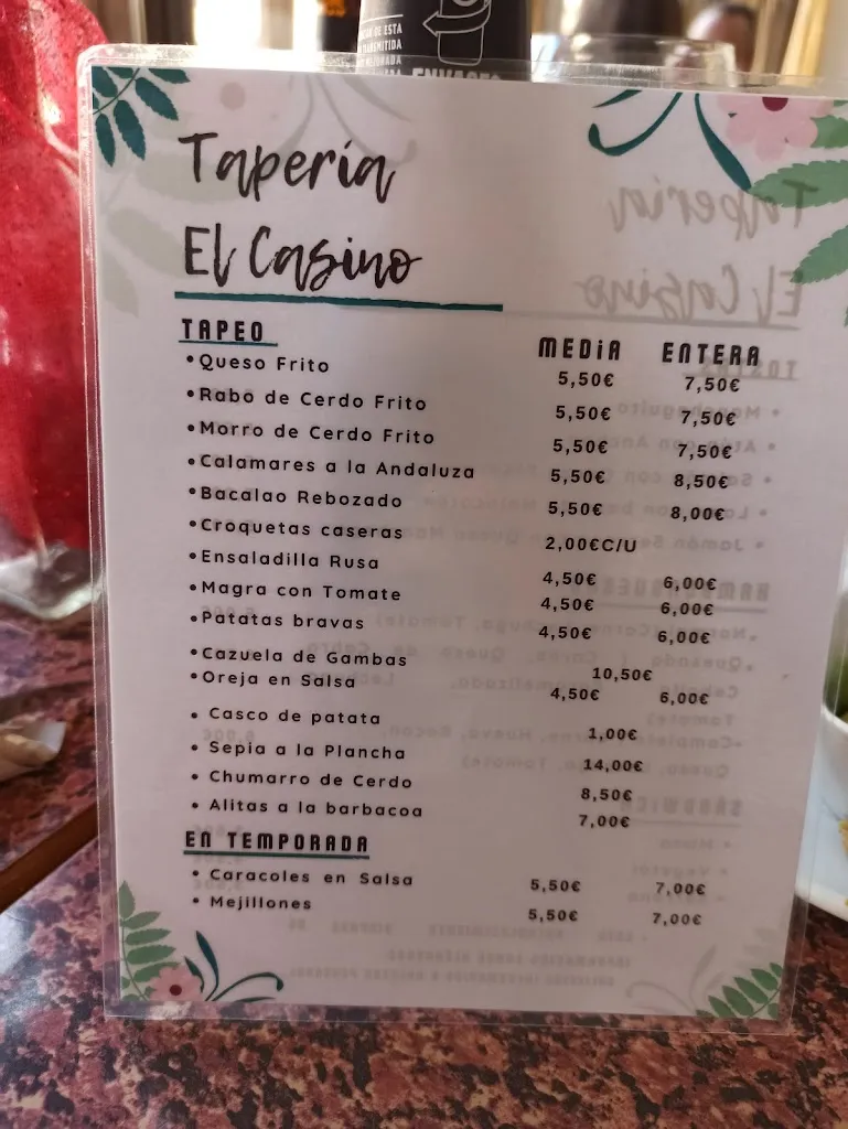 Menu_Tapería 