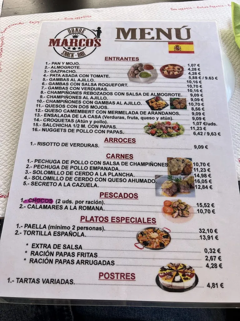 Menu_Restaurante Donde Marco's_San Sebastián de La Gomera_image_1