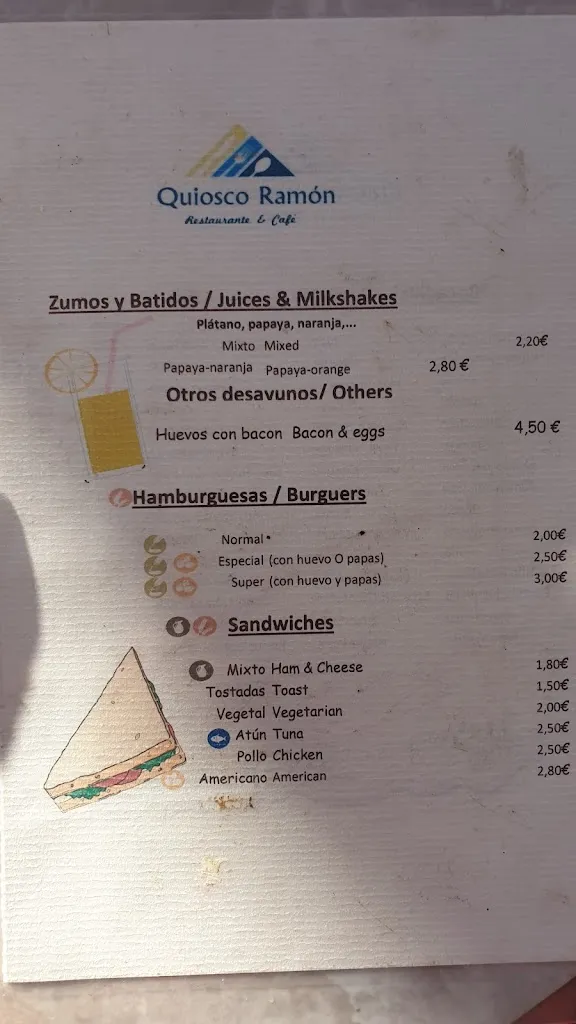 Menu_Kiosko Ramón_San Sebastián de La Gomera_image_2