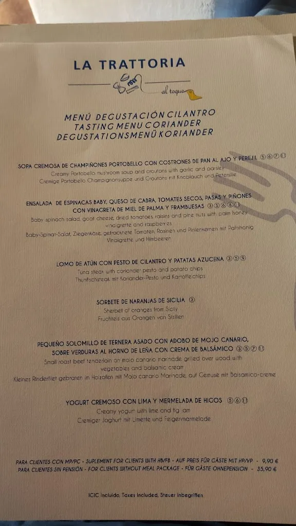 Menu_Club Laurel_San Sebastián de La Gomera_image_2