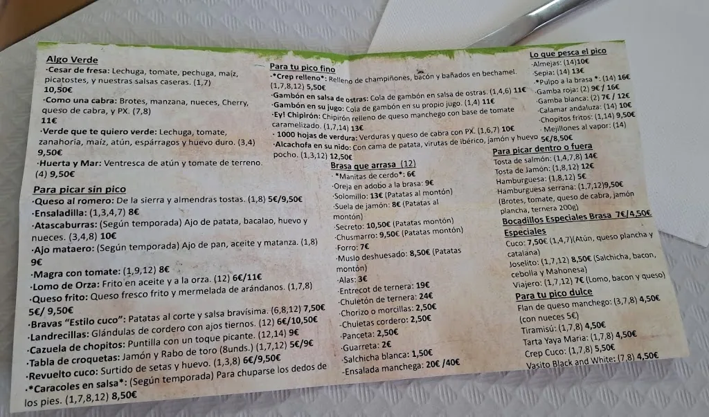 Menu_Mesón El Cuco_Chinchilla de Monte-Aragón_image_1