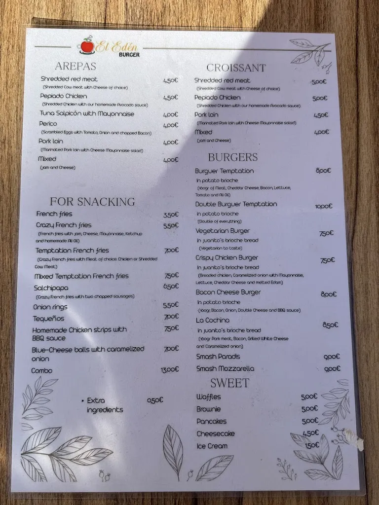 Menu_El Edén Burger_San Sebastián de La Gomera_immagine_4