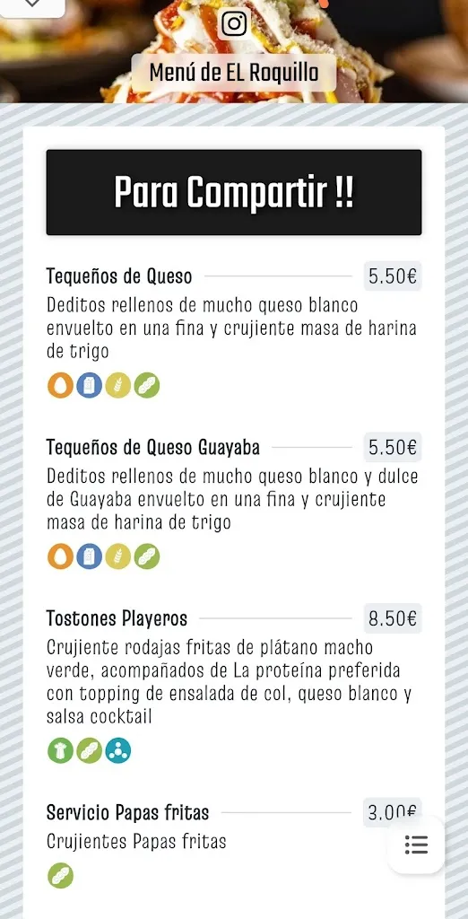 Menu_El Roquillo Las Galanas_San Sebastián de La Gomera_immagine_1