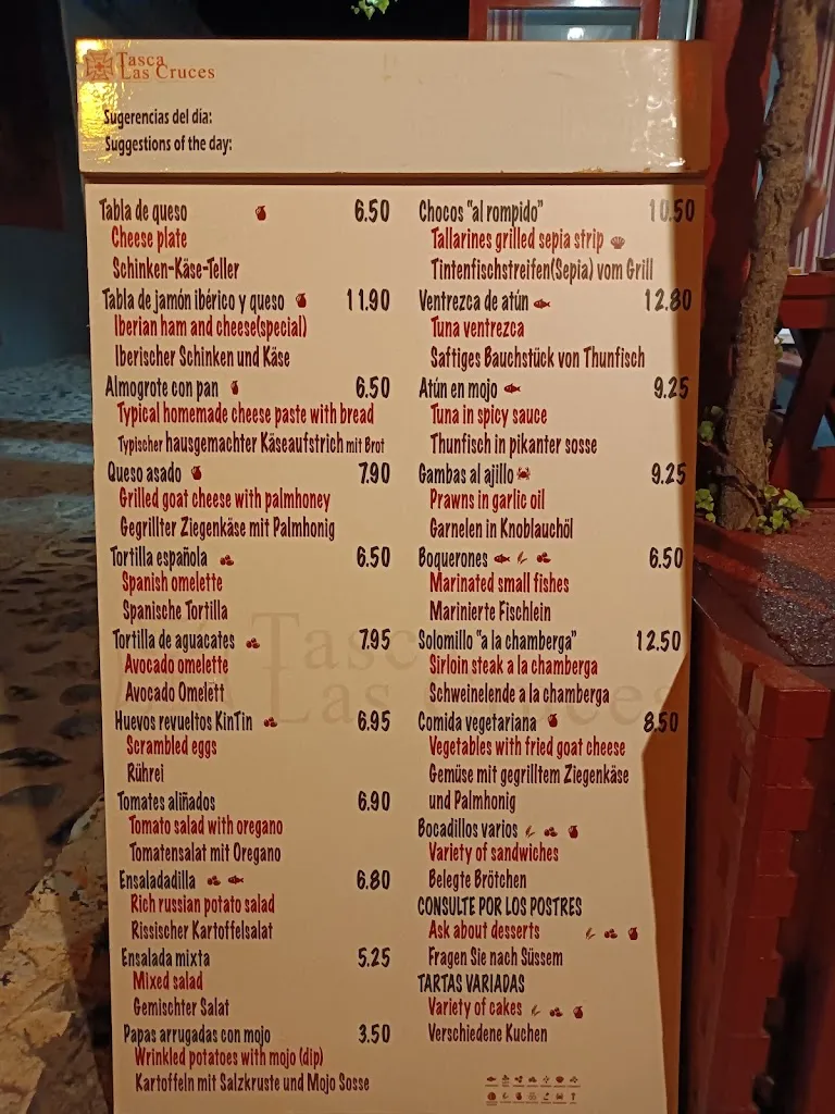 Menu_Tasca Las Cruces_San Sebastián de La Gomera_image_3