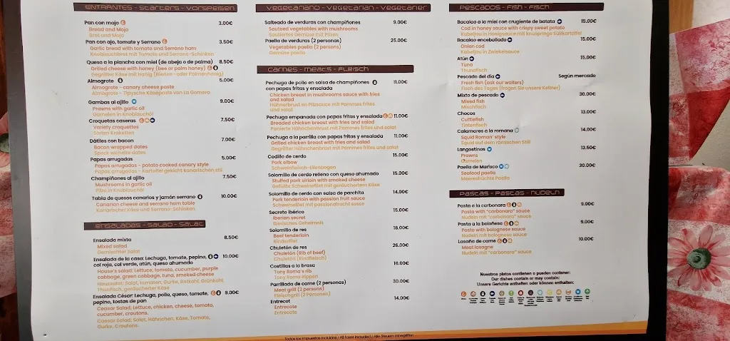 Menu_El rincón de la plaza_San Sebastián de La Gomera_image_1
