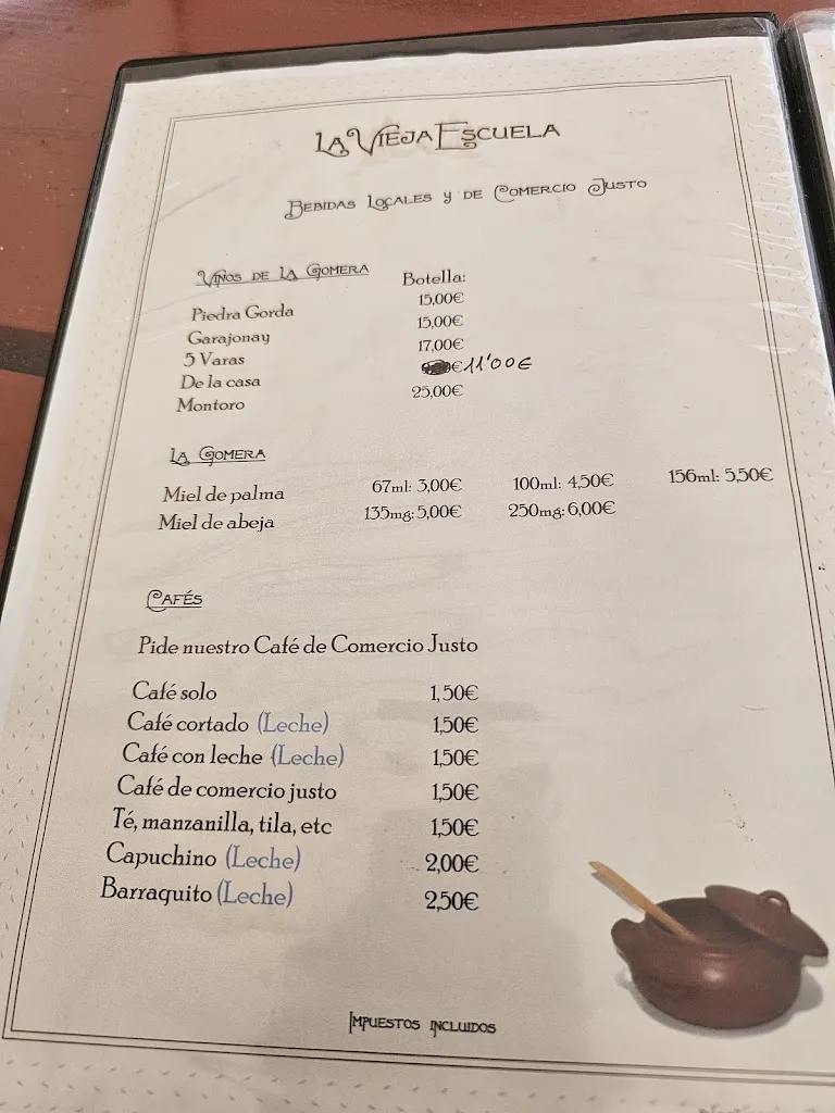 Menu_Restaurante La Vieja Escuela_San Sebastián de La Gomera_image_2