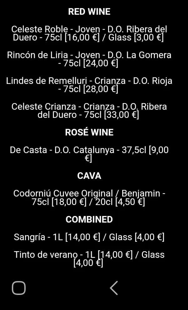 Menu_Tasca Telémaco_San Sebastián de La Gomera_immagine_1