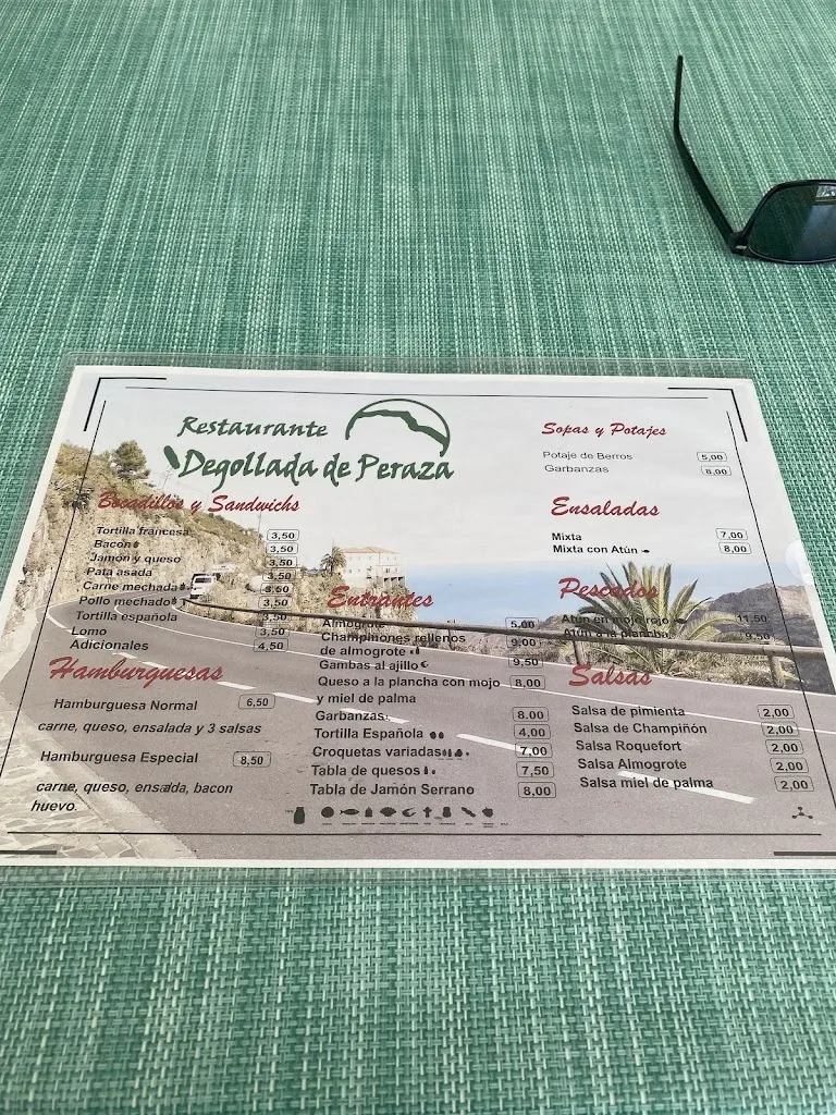 Menu_Bar restaurante Degollada de Peraza_San Sebastián de La Gomera_image_1
