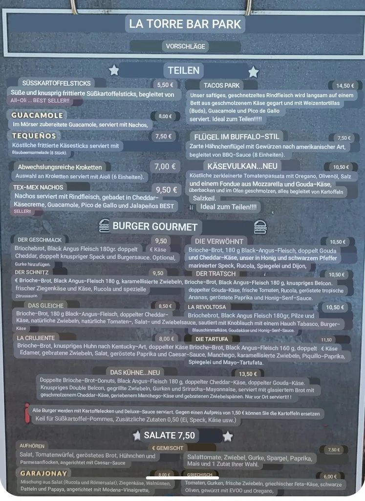 Menu_Parque La Torre Bar Cafetería & Hamburguesería_San Sebastián de La Gomera_immagine_3