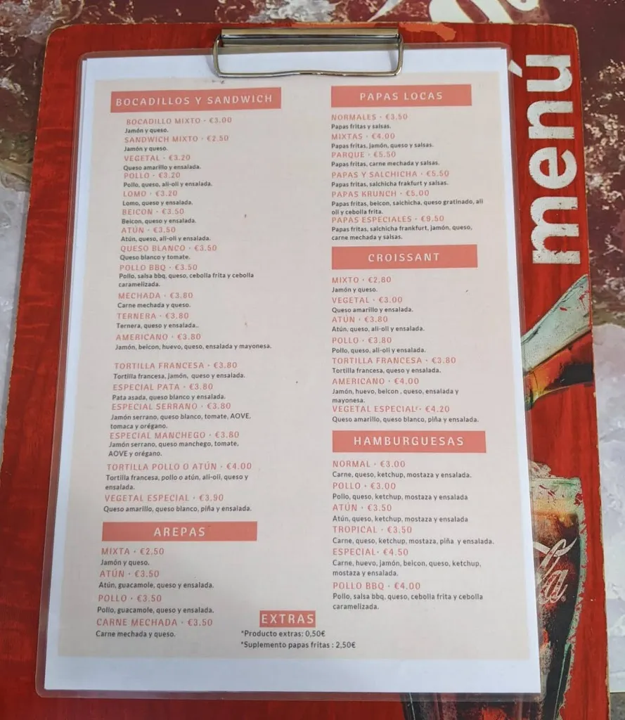 Menu_Parque La Torre Bar Cafetería & Hamburguesería_San Sebastián de La Gomera_immagine_4