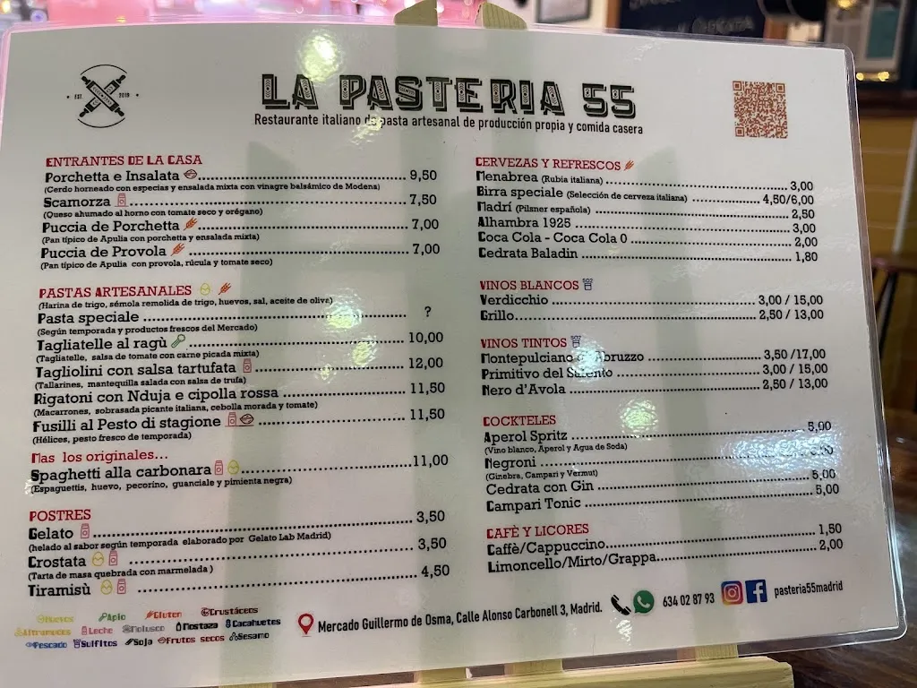 Menu_La Pasteria 55. Restaurante italiano de Mercado._Arredondo_image_4