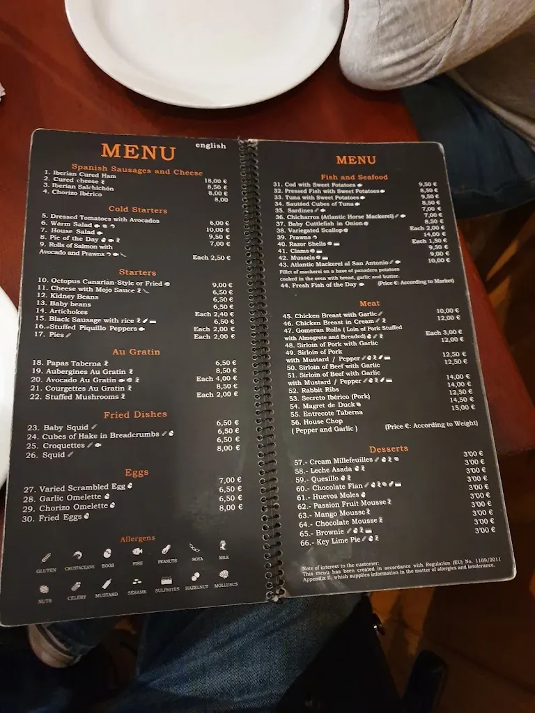 Menu_Taberna Ramón_Santa Cruz de Tenerife_image_4