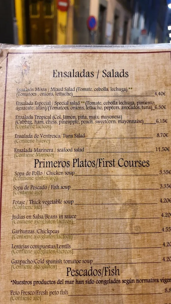 Menu_Restaurante La Hierbita, Tenerife Islas Canarias_Santa Cruz de Tenerife_image_1