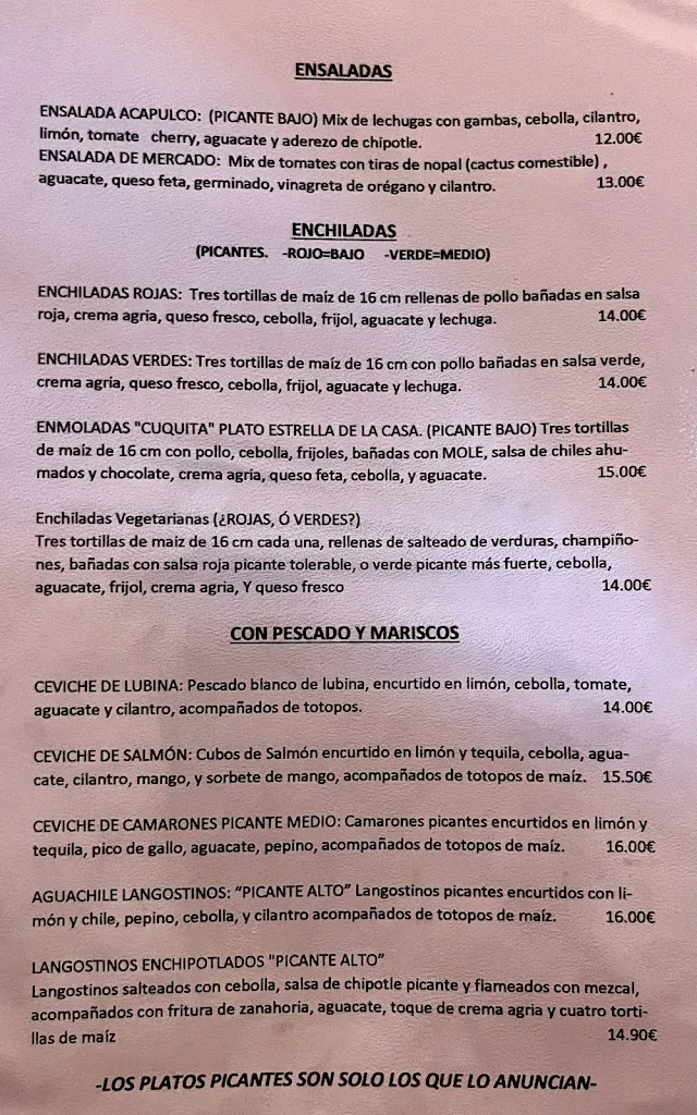 Menü_El Rincón de Guadalupe | Cocina Tradicional Mexicana_Santa Cruz de Tenerife_Bild_4