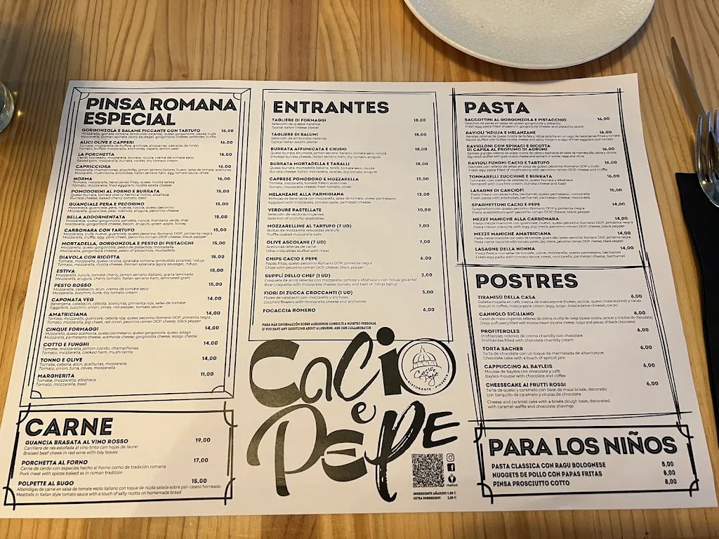 Menu_Cacio e Pepe_Santa Cruz de Tenerife_image_2