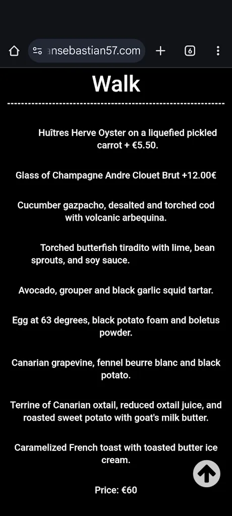 Menu_San Sebastián 57_Santa Cruz de Tenerife_immagine_1