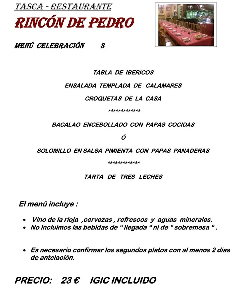 Menu_Restaurante Rincón de Pedro_Santa Cruz de Tenerife_image_2