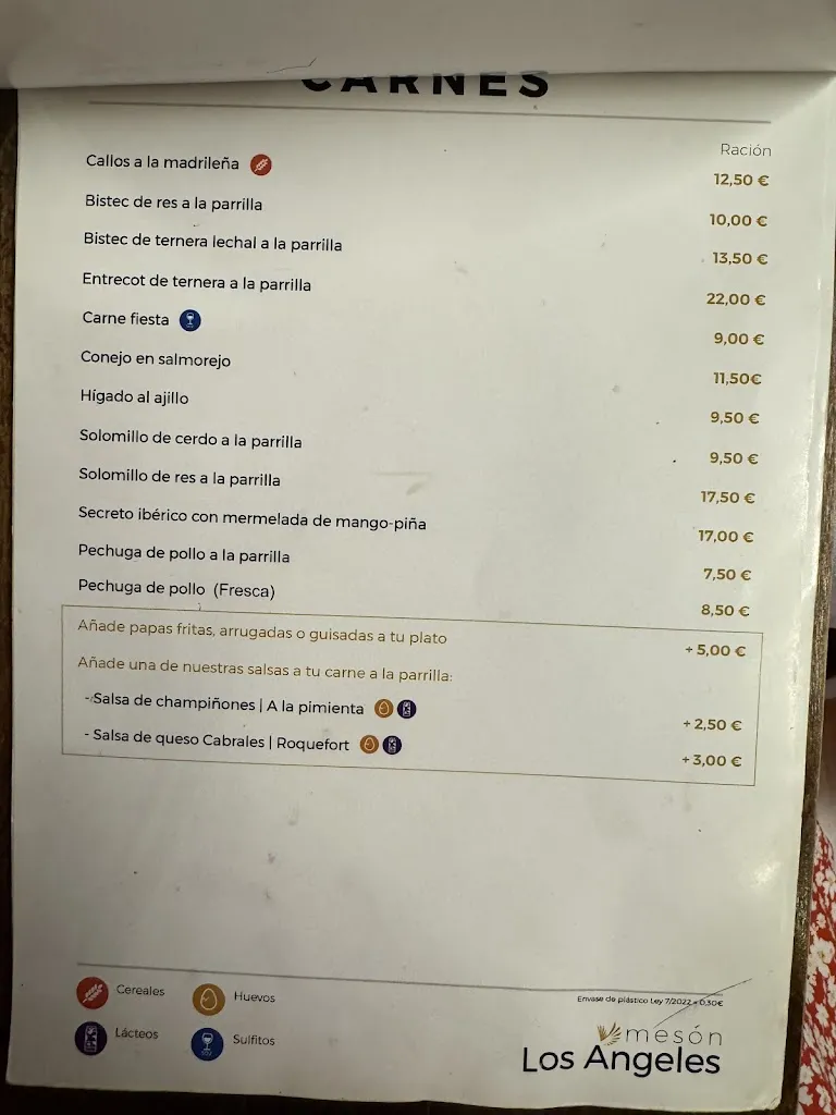 Menu_Mesón Los Ángeles_Santa Cruz de Tenerife_image_1