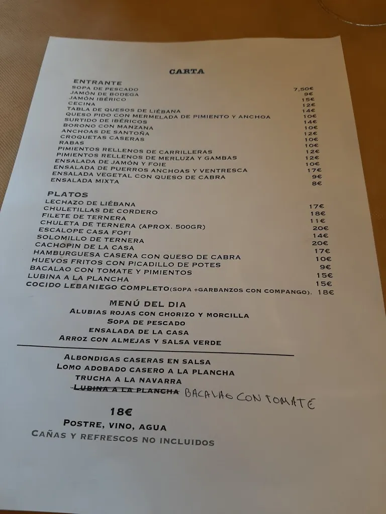 Menu_Casa Fofi Restaurante_Cabezón de Liébana_image_4
