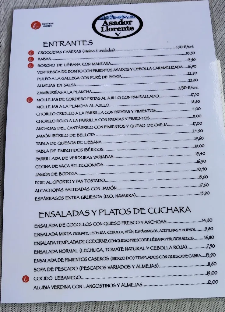 Menu_Asador Llorente_Cabezón de Liébana_immagine_3
