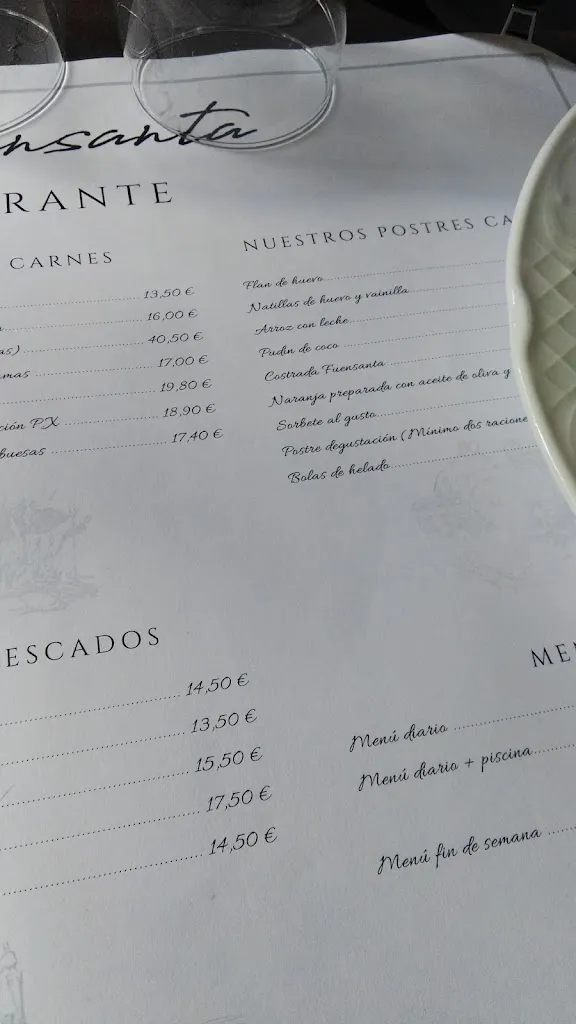 Menu_Hostal Rural La Fuensanta_Fuensanta_image_3