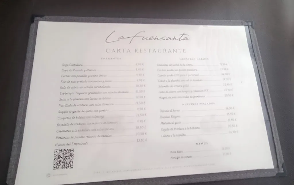 Menu_Hostal Rural La Fuensanta_Fuensanta_image_4