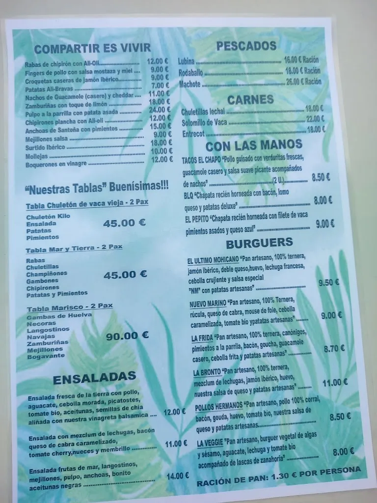 Menu_La Casa De Marino_Bareyo_image_3