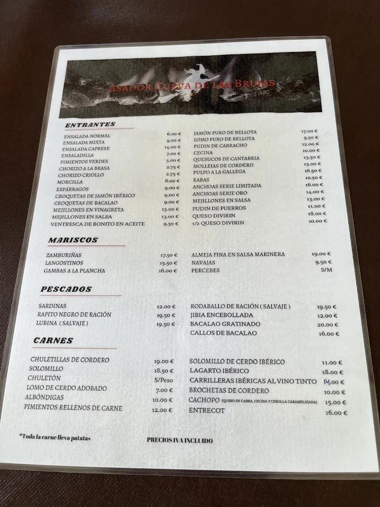 Menu_Asador Cueva De Las Brujas_Bareyo_image_3