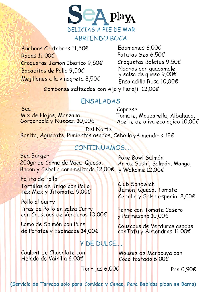 Menu_Sea Playa_Bareyo_immagine_2