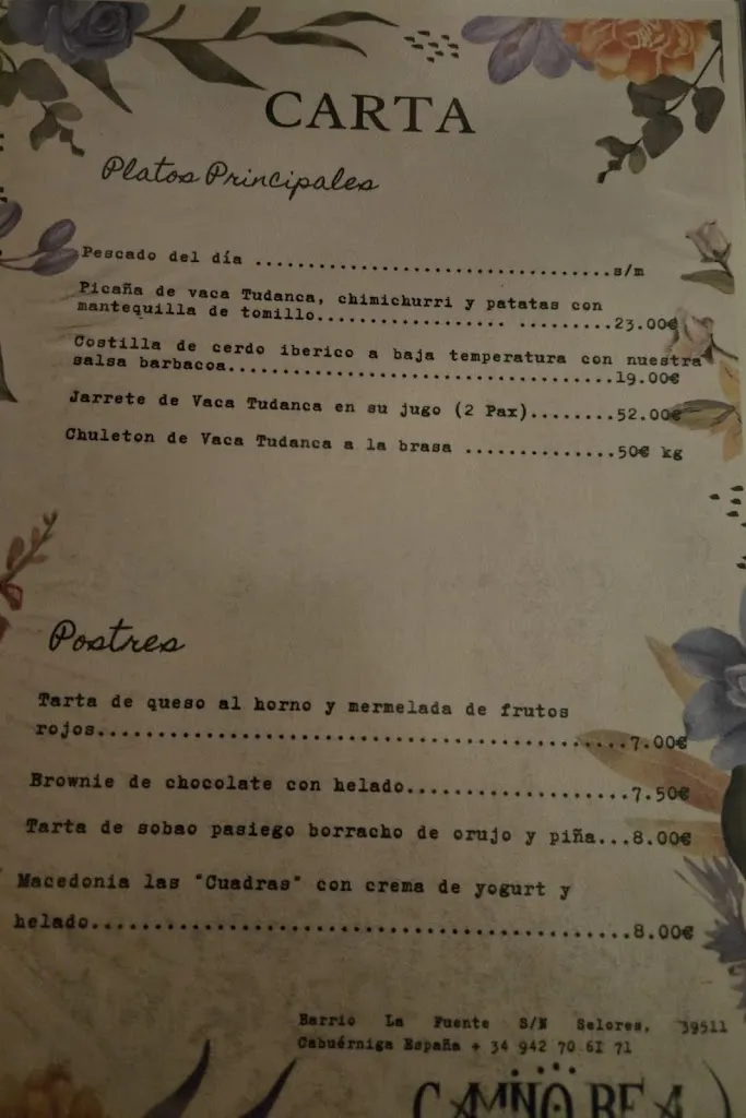 Menu_Restaurante Camino Real de Selores_Cabuérniga_image_3