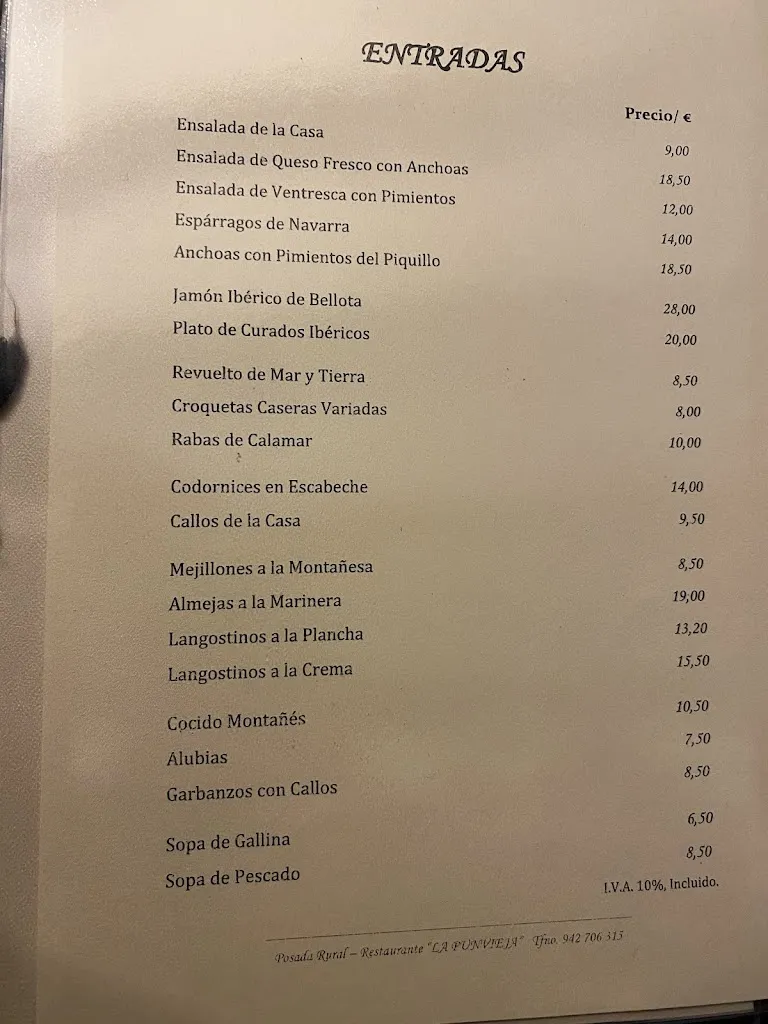 Menu_Posada - Restaurante La Punvieja_Cabuérniga_image_1