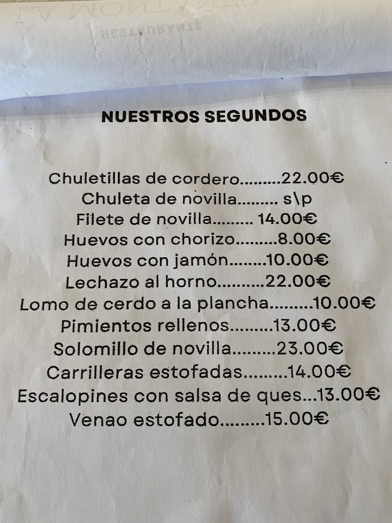 Menü_Restaurante La Montañesa_Cabuérniga_Bild_2