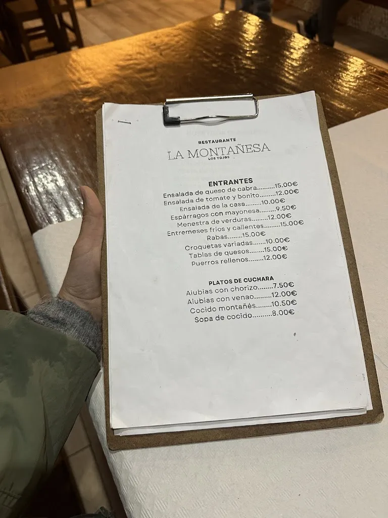 Menü_Restaurante La Montañesa_Cabuérniga_Bild_3