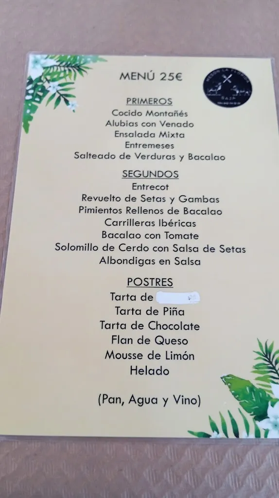 Menü_Mesón La Florida_Cabuérniga_Bild_1