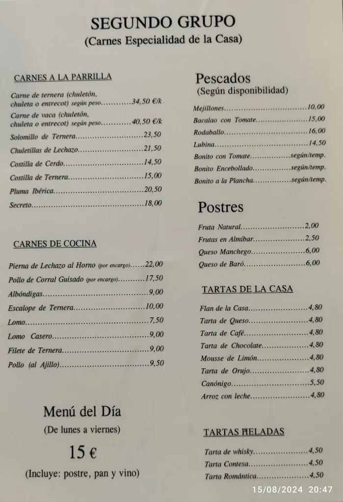 Menu_La Parrilla Santo Toribio_Camaleño_image_2