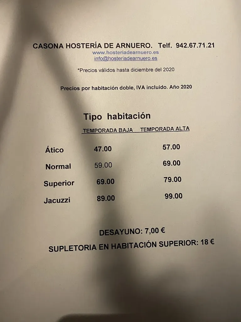 Menu_Hostería de Arnuero_Arnuero_image_4