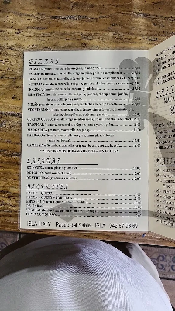 Menu_Pizzeria Isla Italy_Arnuero_image_2
