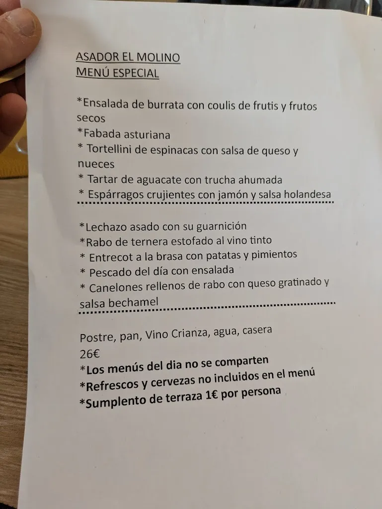 Menu_Restaurante Asador El Molino_Campoo de Enmedio_immagine_4