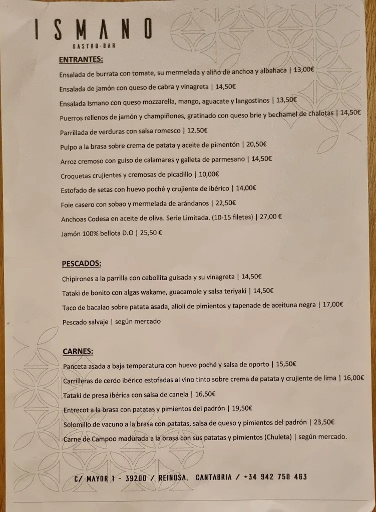 Menu_Ismano Gastrobar_Campoo de Enmedio_image_1