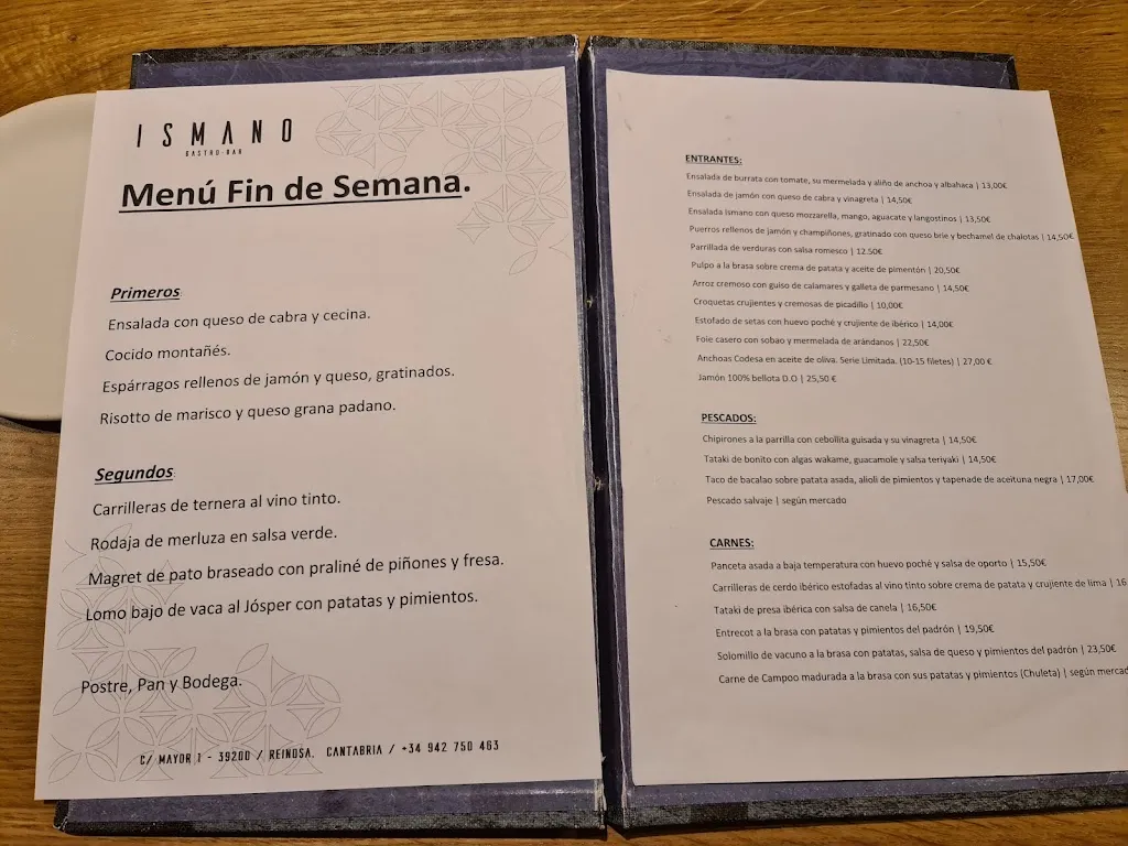 Menu_Ismano Gastrobar_Campoo de Enmedio_image_3