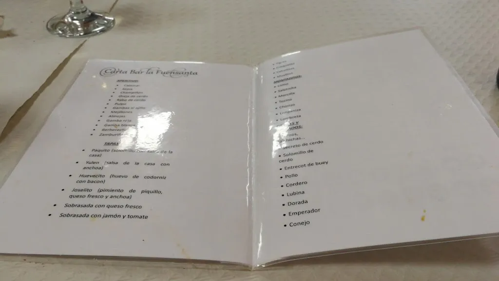 Menu_BAR LA FUENSANTA_Fuensanta_image_1