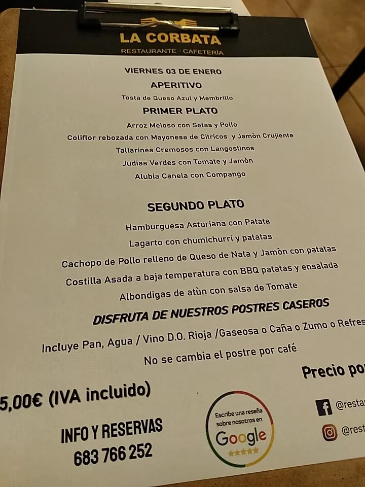 Menu_Restaurante La Corbata Fombellida_Campoo de Enmedio_immagine_4