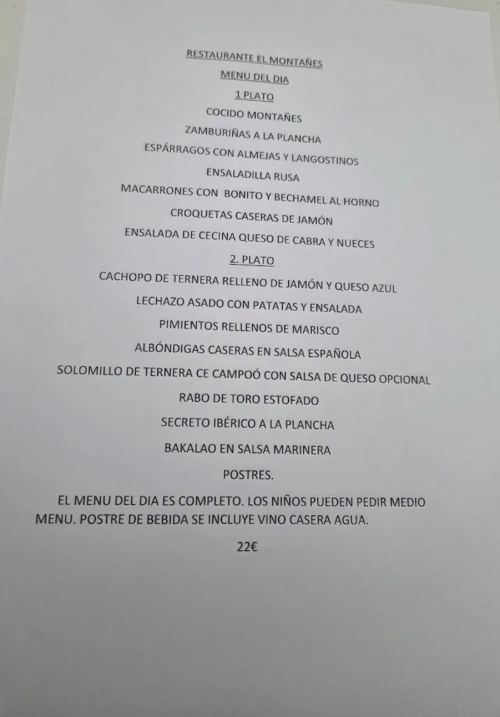 Menu_Restaurante El Montañés_Campoo de Enmedio_image_1