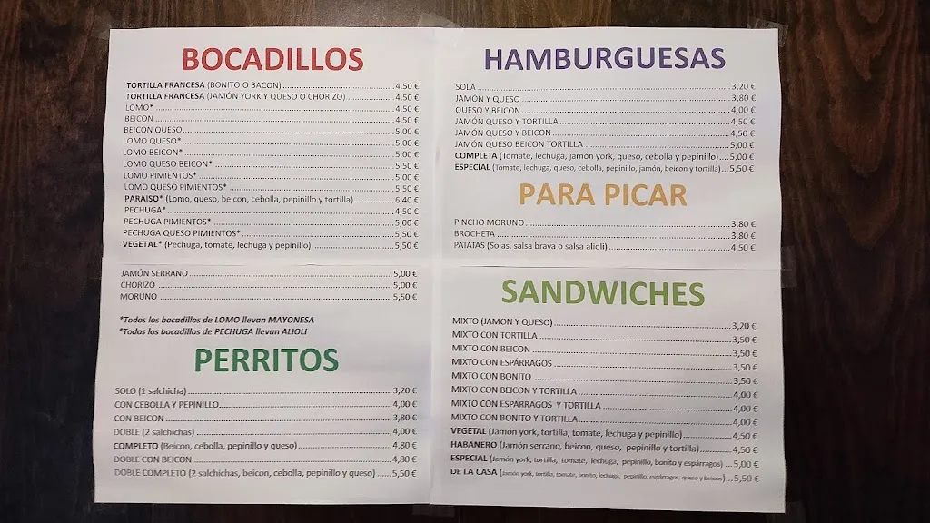 Menu_Bar Paraíso_Campoo de Enmedio_image_1