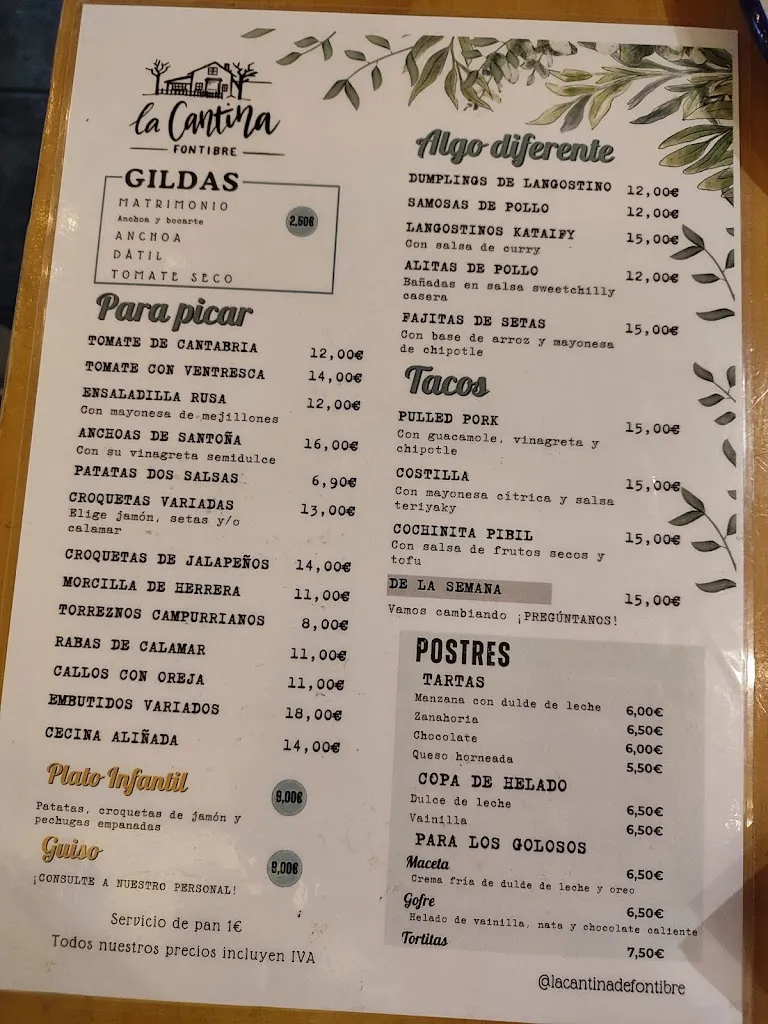 Menu_La Cantina de Fontibre_Campoo de Enmedio_image_1