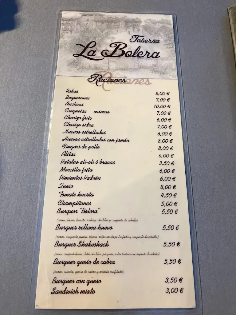 Menu_TABERNA LA BOLERA - Bar de picoteo - COMILLAS_Comillas_image_3