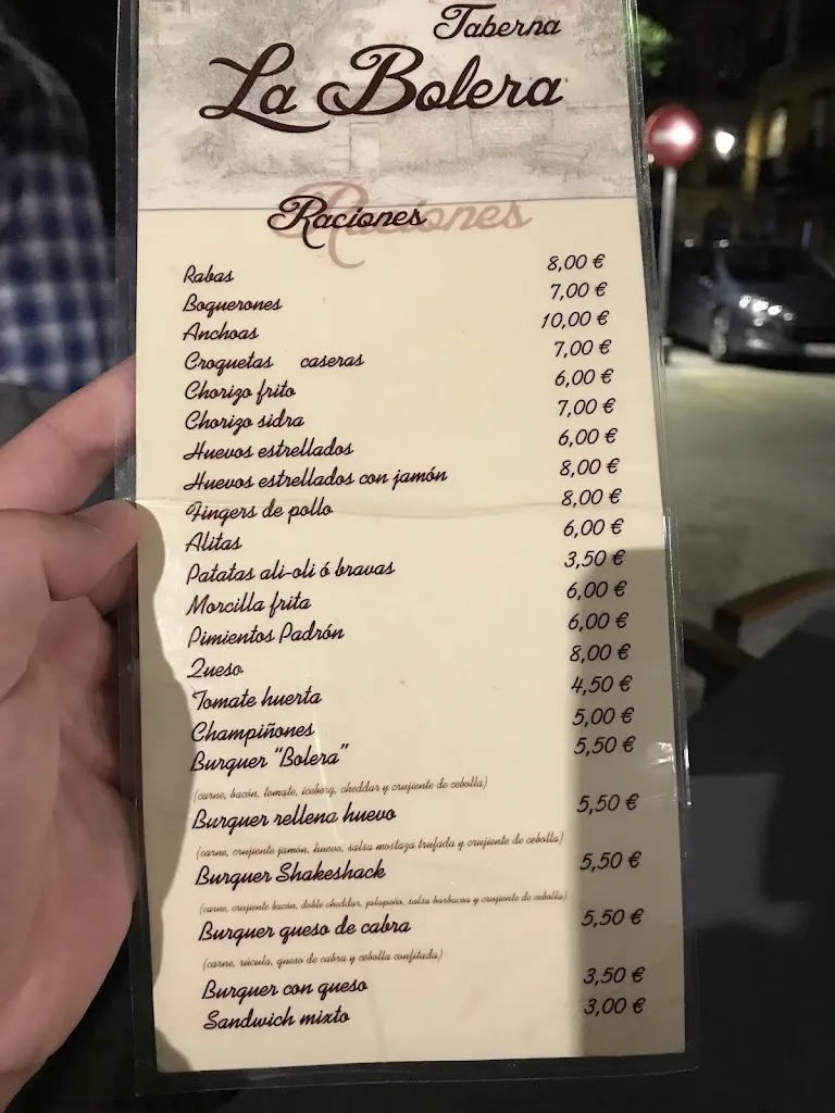 Menu_TABERNA LA BOLERA - Bar de picoteo - COMILLAS_Comillas_image_4