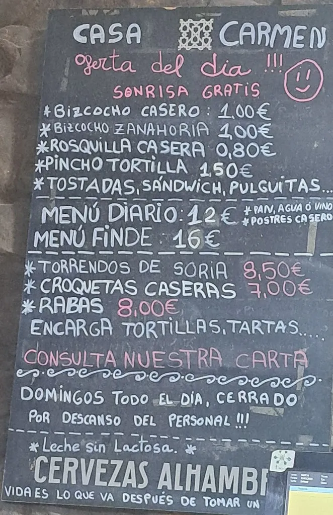 Menu_Bar Casa Carmen_Corrales de Buelna Los_image_1
